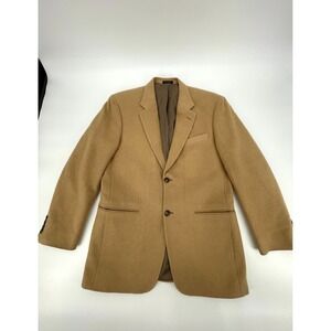 Vintage Botany 500 Blazer Mens‎ Tan 100% Camel Hair Retro Notch Lapel 2 Button